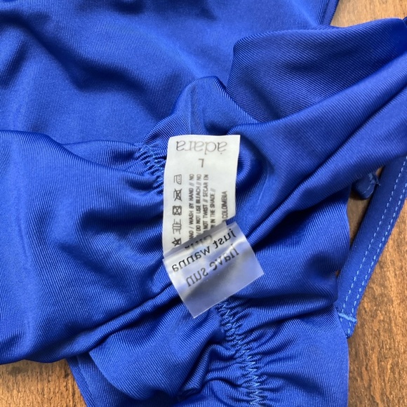 Adara Bikini Size Large Royal Blue Miami Style Cheeky Triangle Tanning Beach New - Picture 9 of 10